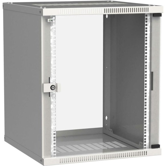Шкаф ITK LINEA WE 15U 600x650мм дверь стекло серый LWE3-15U67-GF