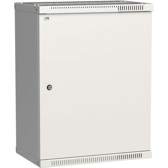 Шкаф ITK LINEA WE 15U 550x350мм дверь металл серый LWE3-15U53-MF