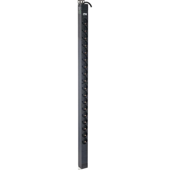 Розеточный блок IEK ITK PDU верт. 24U 1ф 16А 18 роз. Schuko каб. 3м Schuko PV22-18D-11 Розеточный блок IEK ITK PDU верт. 24U 1ф 16А 18 роз. Schuko каб. 3м Schuko PV22-18D-11