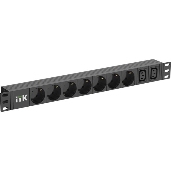 Розеточный блок IEK ITK PDU 7 розеток нем. ст. + 2 С13 1U каб. 2м C14 PH22-7D2C132-P Розеточный блок IEK ITK PDU 7 розеток нем. ст. + 2 С13 1U каб. 2м C14 PH22-7D2C132-P