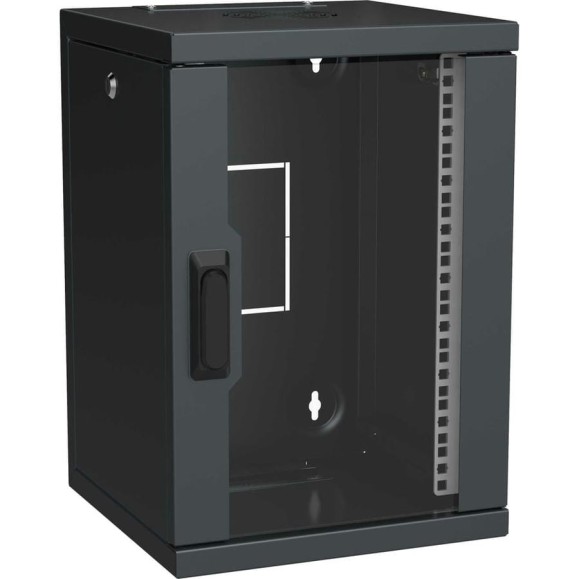 Шкаф ITK LINEA WS 10" 9U 320x310мм дверь стекл. черн. LWS5-09U33-GF