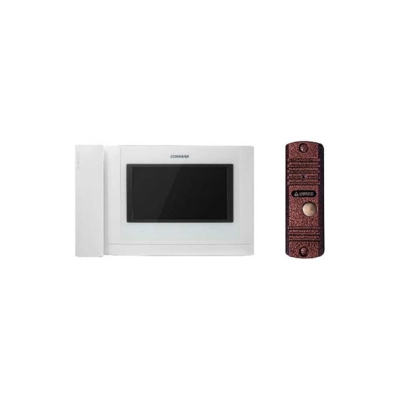 Комплект видеодомофона и вызывной панели COMMAX CDV-704MHA(White)/AVC305