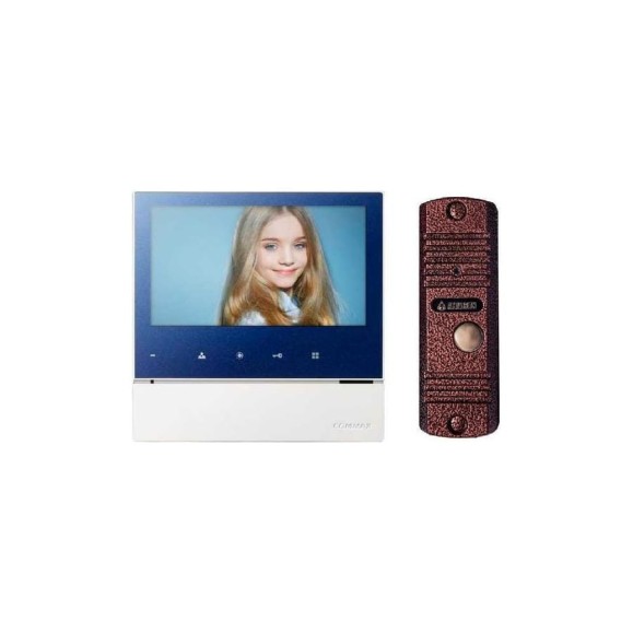 Комплект видеодомофона и вызывной панели COMMAX CDV-70H2(Blue)/AVC305