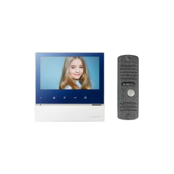 Комплект видеодомофона и вызывной панели COMMAX CDV-70H2(Blue)/AVC305S Комплект видеодомофона и вызывной панели COMMAX CDV-70H2(Blue)/AVC305S