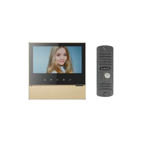 Комплект видеодомофона и вызывной панели COMMAX CDV-70H2(GoldBlackSmog)/AVC305S Комплект видеодомофона и вызывной панели COMMAX CDV-70H2(GoldBlackSmog)/AVC305S