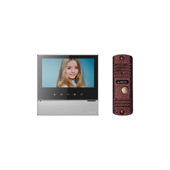 Комплект видеодомофона и вызывной панели COMMAX CDV-70H2(SilverBlackSmog)/AVC305 Комплект видеодомофона и вызывной панели COMMAX CDV-70H2(SilverBlackSmog)/AVC305