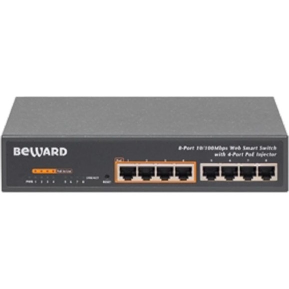 Управляемый Web/Smart коммутатор Beward 8 портов Вт STW-8P4 00000007965