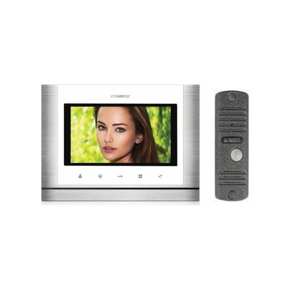 Комплект видеодомофона и вызывной панели COMMAX CDV-70M(WhiteMetalo)/AVC305S Комплект видеодомофона и вызывной панели COMMAX CDV-70M(WhiteMetalo)/AVC305S