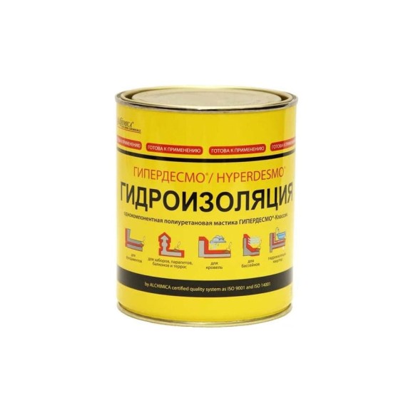 Полиуретановая гидроизоляция ГИПЕРДЕСМО КЛАССИК (1 кг; серый) 2017040ГК Полиуретановая гидроизоляция ГИПЕРДЕСМО КЛАССИК (1 кг; серый) 2017040ГК