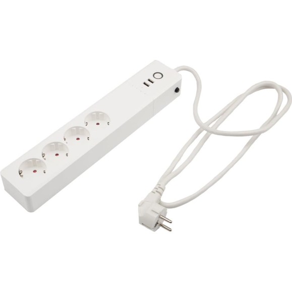 Умный Wi-Fi удлинитель SECURIC 4 гнезда и 2 разъема USB 1,5 м SEC-HV-501W
