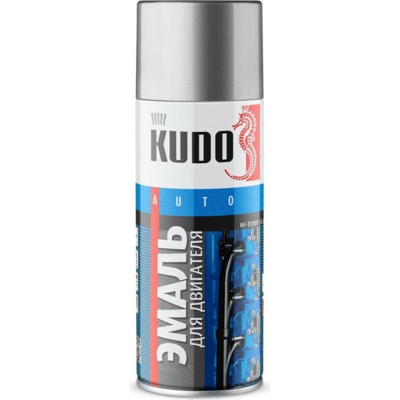 Эмаль для двигателя KUDO серебряная KU-5132 Эмаль для двигателя KUDO серебряная KU-5132