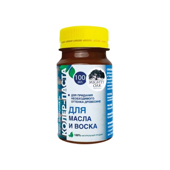 Колер-паста для масла и воска Mighty Oak К-57 (темный орех; 100 мл) MO124 Колер-паста для масла и воска Mighty Oak К-57 (темный орех; 100 мл) MO124