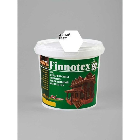 Декоративный акриловый лак Finlux Святозар-92 FINNOTEX полуглянцевый, белый, 0.8 л 4603783200283