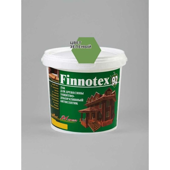 Декоративный акриловый лак Finlux Святозар-92 FINNOTEX полуглянцевый, зеленый, 0.8 л 4603783200337