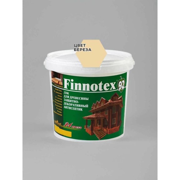 Декоративный акриловый лак Finlux Святозар-92 FINNOTEX полуглянцевый, береза, 0.8 л 4603783200221