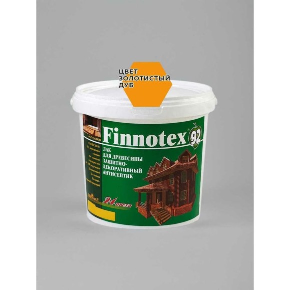 Декоративный акриловый лак Finlux Святозар-92 FINNOTEX полуглянцевый, золотистый дуб, 0.8 л 4603783200245