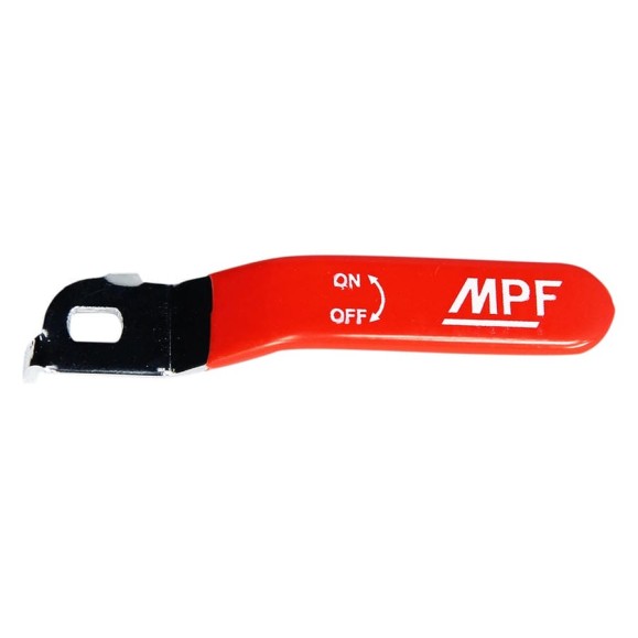 Ручка для шарового крана MPF длинная, усиленная, для крана, 1/2" - 3/4", прорезиненная КРАСНАЯ, MP ИС.131178 Ручка для шарового крана MPF длинная, усиленная, для крана, 1/2" - 3/4", прорезиненная КРАСНАЯ, MP ИС.131178