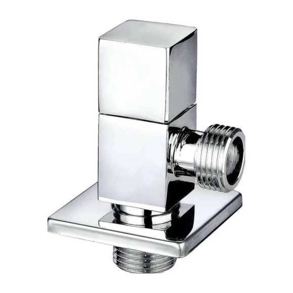 Угловой вентиль DOUBLE-LIN хром, керамическая букса, чашка Ду=1/2x1/2 LL3080 A (1/2x1/2)