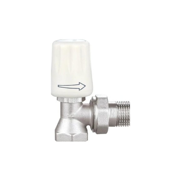 Радиаторный кран DOUBLE-LIN угловой, резьбовой, латунный, Ду=1/2 LL3052A (1/2")