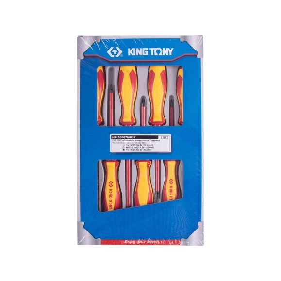Набор диэлектрических отверток KING TONY, 7 предметов 30607MR02