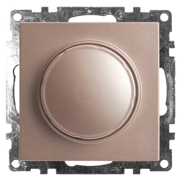 Диммирующий выключатель STEKKER TRIAC (механизм), GLS10-7106-02, 250V, 500W, серия Катрин, шампань 39601
