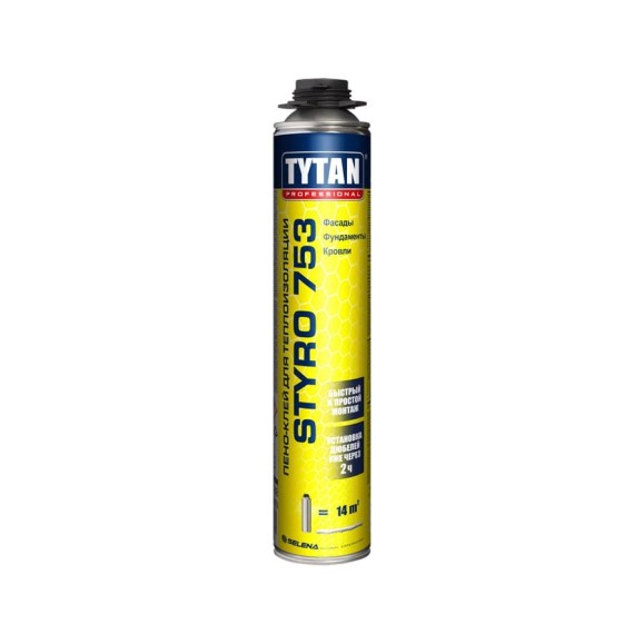 Клей для наружной теплоизоляции TYTAN PROFESSIONAL Styro 753 GUN 750мл 77961