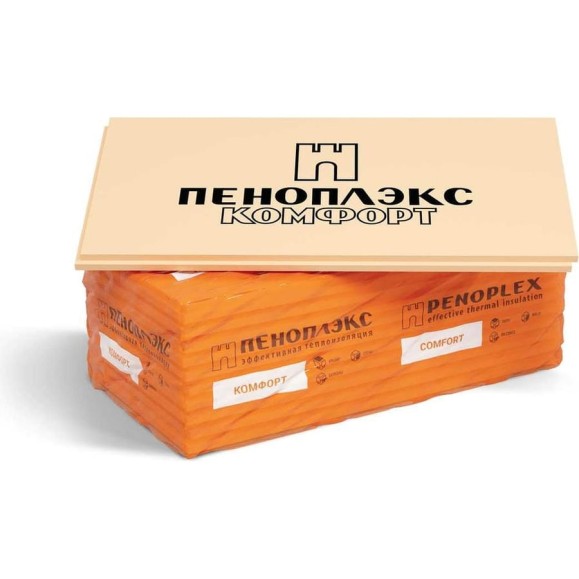 Экструдированный пенополистирол PENOPLEX Пеноплэкс Комфорт 100x585x1185 мм TU0-0002028