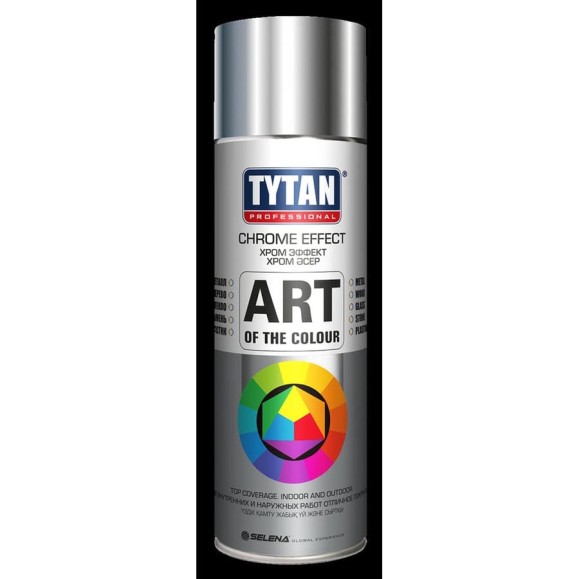 Аэрозольная краска TYTAN PROFESSIONAL ART OF THE COLOUR хром 400мл 64745