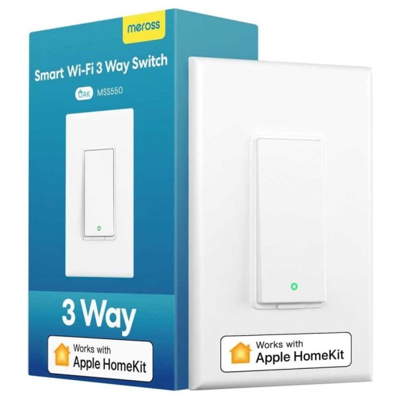 Умный настенный выключатель Meross HomeKit с клавишей MSS550 MSS550XHK(EU) Умный настенный выключатель Meross HomeKit с клавишей MSS550 MSS550XHK(EU)