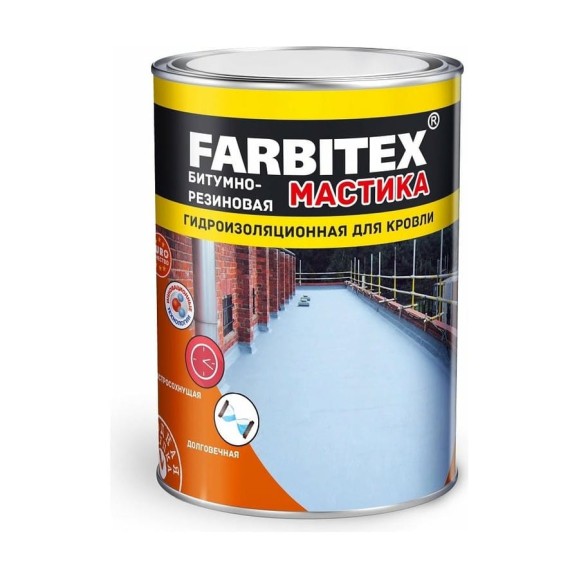Битумно-резиновая мастика Farbitex 4 кг 4300003457 Битумно-резиновая мастика Farbitex 4 кг 4300003457