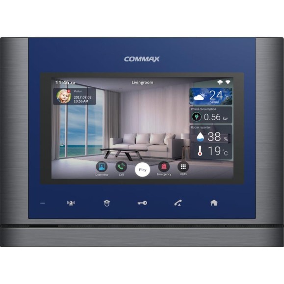 Цветной видеодомофон COMMAX CMV-70MX (Синий) CMV-70MX(METALO-BLUE)