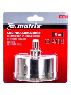 Сверло алмазное по керамограниту (75х67 мм) MATRIX 726753