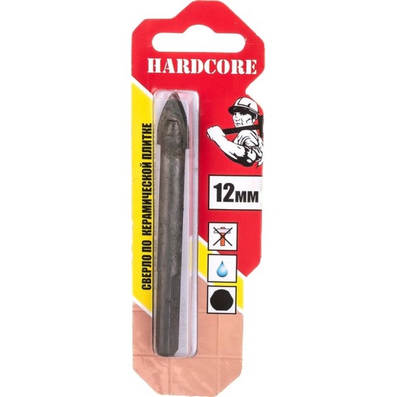 Сверло по керамической плитке 12 мм Hardcore 153012