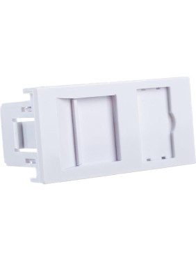 Вставка 45x22,5 аналог Mosaic для 1 модуля формата Keystone Jack со шторкой Hyperline SIP2-1K-M45-22.5 35206