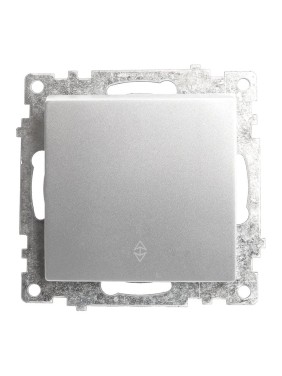 1-клавишный переключатель STEKKER (механизм), GLS10-7105-03, 250V, 10А, серия Катрин, серебро 39576