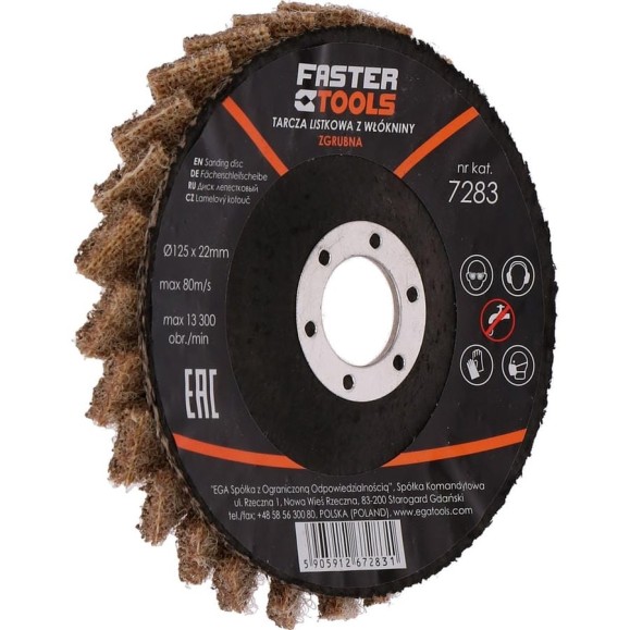 Диск лепестковый из войлока 125 мм, грубый FASTER TOOLS 7283
