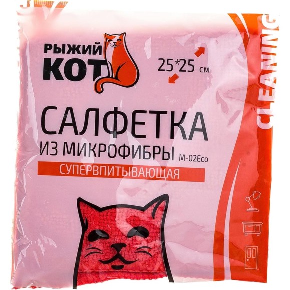 Салфетка из микрофибры Рыжий кот М-02Есо 310293