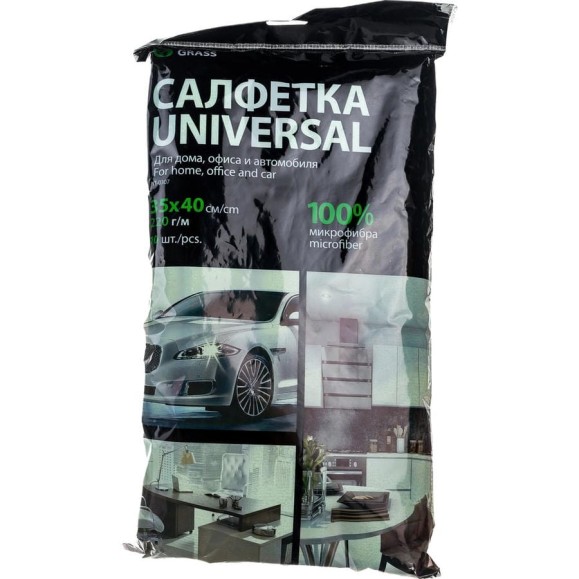 Универсальная салфетка из 100% микрофибры 35х40 см, 10 шт Grass IT-0307 Универсальная салфетка из 100% микрофибры 35х40 см, 10 шт Grass IT-0307