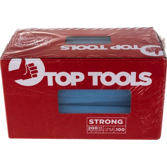 Стержни клеевые (100 шт; 11х200 мм; прозрачные) Top Tools  42E152