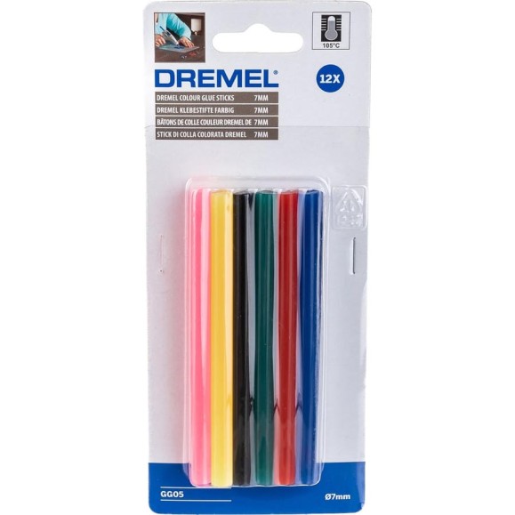 Клеевые стержни цветные (7 мм) Dremel 2615GG05JA