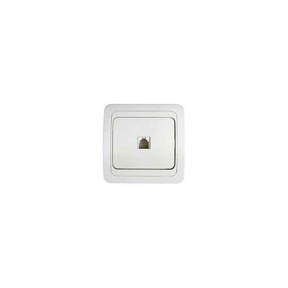 Компьютерная одинарная розетка IN HOME RJ-45 CLASSICO белая 2131 4690612034263