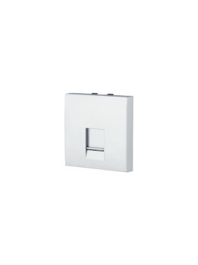 Накладка для телефонной/компьютерной розетки LK Studio RJ 45x45мм серебристый металлик LK45 853203-1