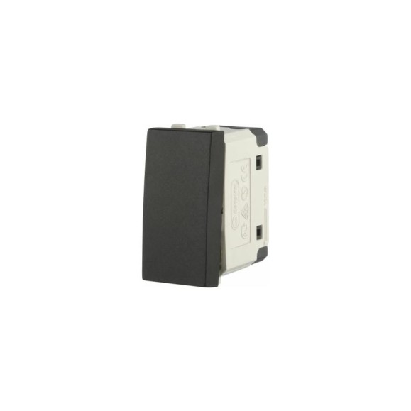 1-клавишный выключатель LK Studio 45x22.5 (сх.1) 16 A. 250 B черный бархат LK45 850108-1