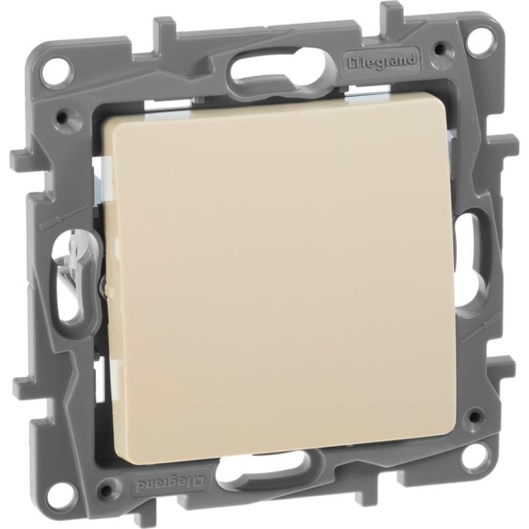 Переключатель Legrand одноклавишный Legrand Etika 10А 250В безвинтовые зажимы слоновая кость 672305