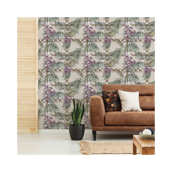 Фотообои ООО Ортограф Flowers and chain beige 2.58x2.7 м OT-G_34230 Фотообои ООО Ортограф Flowers and chain beige 2.58x2.7 м OT-G_34230