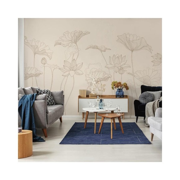 Фотообои ООО Ортограф Lotus line beige 2x2.7 м OF_34282 Фотообои ООО Ортограф Lotus line beige 2x2.7 м OF_34282