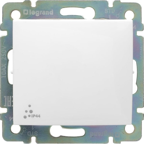 Переключатель Legrand одноклавишный IP44 Legrand Valena 10А 250В схема 6 безвинтовые зажимы белый 774206