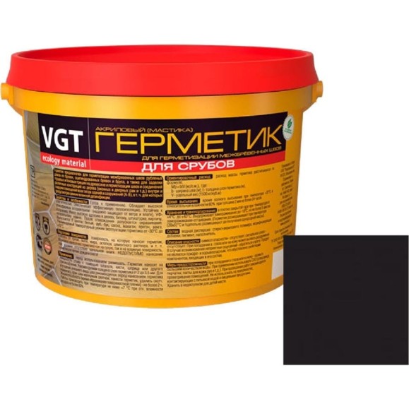 Акриловый герметик для срубов VGT венге, 15 л 11607662