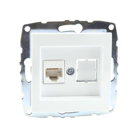 Компьютерная розетка Mono Electric Rj45 Cat6 L/D механизм 500-001905-125