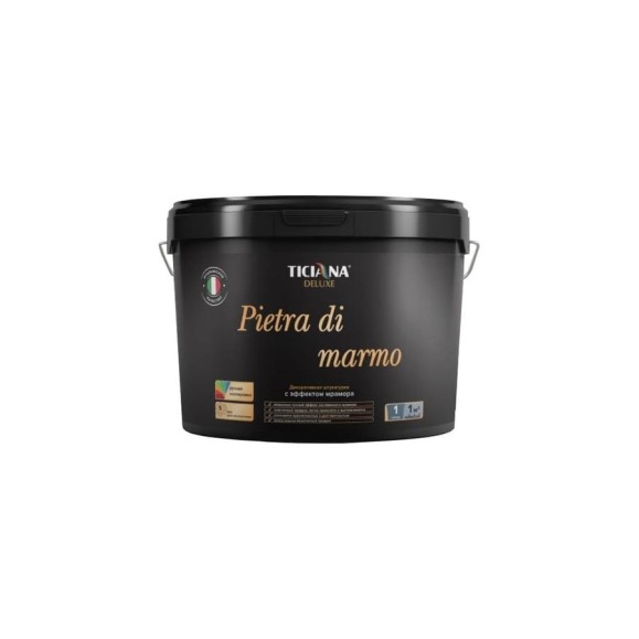 Декоративная штукатурка Ticiana DeLuxe Pietra di marmo под мрамор, 0.9 л 4300004242